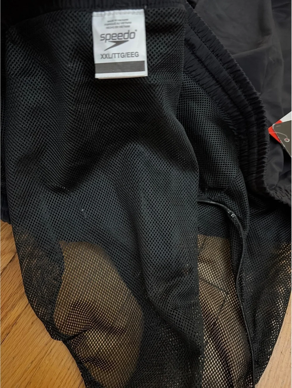 NWT men’s black Speedo short swim trunks